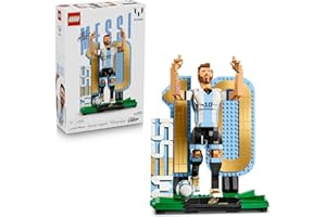 LEGO Editions Lionel Messi – Soccer Legend - Building Set for Boys & Girls, Ages 12+ - Collectible Soccer Gift with Plaque - 