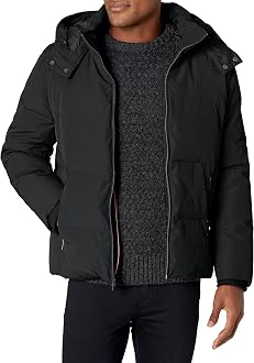 Short Down Jacket with Hood 