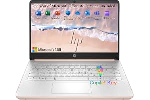 HP 2026 Everyday Laptop, Intel CPU, 128GB Storage, Copilot AI, Office 365 | 1TB Cloud Storage, Windows 11, Fast Charge, WiFi