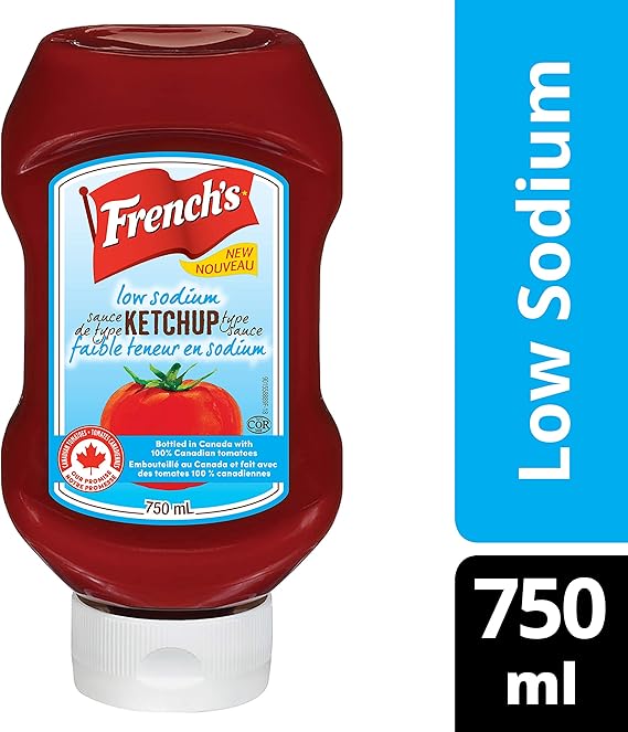 French's, Tomato Ketchup, Low Sodium, 750ml Amazon.ca Grocery