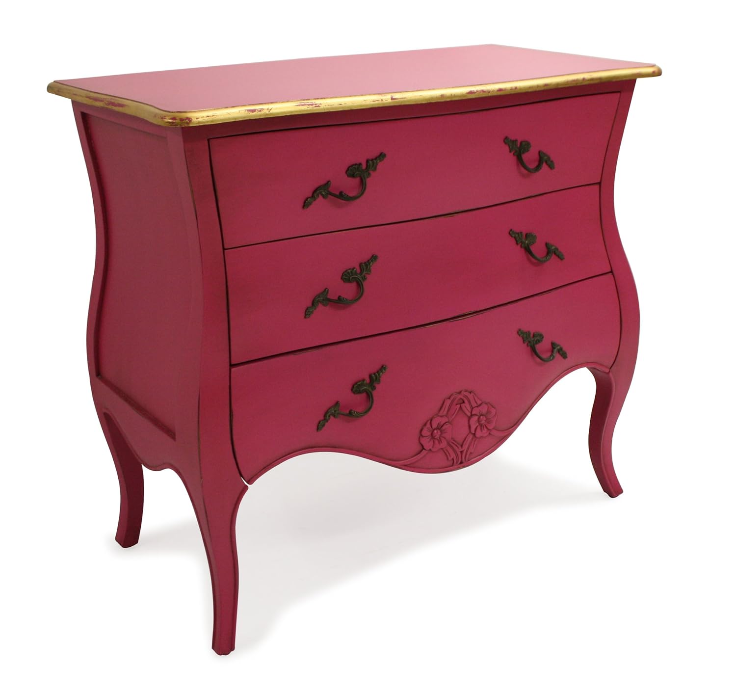 French Style Furniture Parisian Furniture Fuchsia Pink 3 Drawer