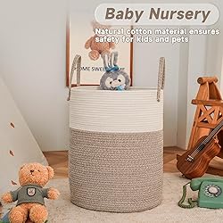 JMvicyroam Large Woven Laundry Basket Hamper,80L