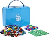 PLUS PLUS Building Blocks Toy 600 Pieces Baseplate Blue Storage Case