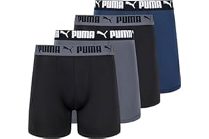 Puma Mens 4 Pack Active Stretch Boxer BriefsBoxer Briefs