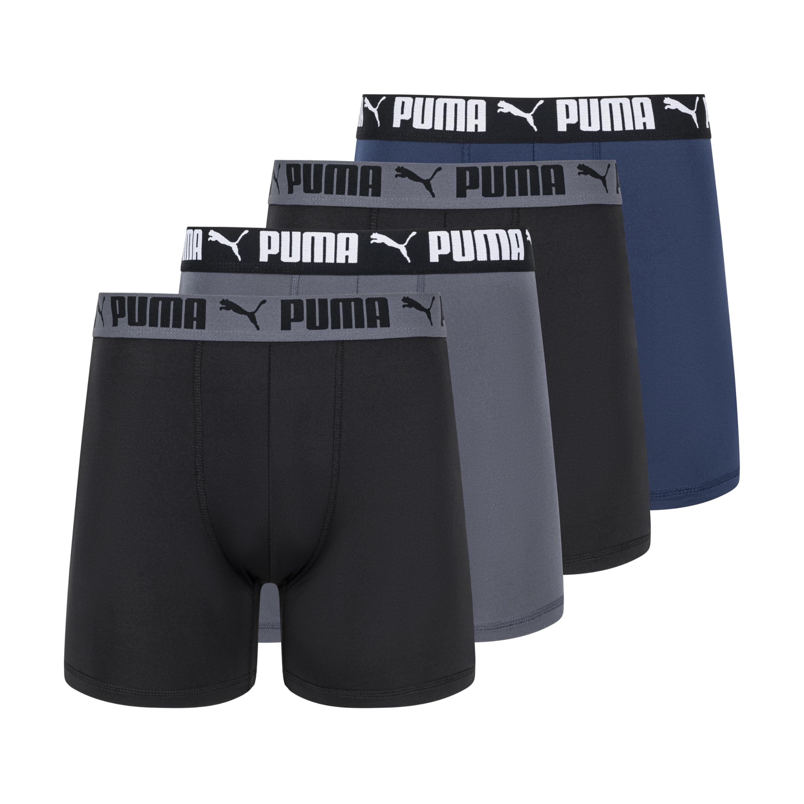 PUMA Men's 4 Pack Active Stretch Boxer Briefs