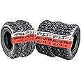 MASSFX 21x7-10 Front (2) & 20x10-9 Rear (2) Tire Set for Sport Quad All-Terrain (ATV), Utility-Task (UTV), and Side-by-Side (SxS) Vehicles - 4-Ply with 15mm Tread Depth 21x7x10; 20x10x9 (4-Pack)