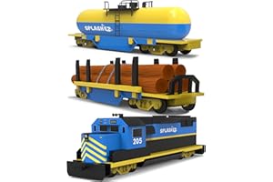 SplashEZ Train Toys for Bath | Mold Free Bath Toys for Kids & Toddlers with No Hole for Water | Train Set Ideal Size for Little Hands | Safe, Durable for Baby Tub Pool Fun for Boys Girls Ages 0 & Up