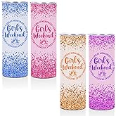 4 Pcs Girls Weekend Gifts for Women, 20 Oz Stainless Steel Straight Tumblers, Girls Trip Gifts Favors, Travel Cup Insulated Tumblers with Lid, Graduation Gift for Women Sister Friends