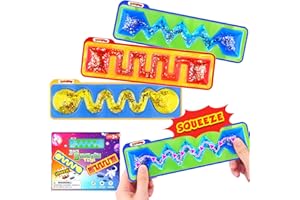 DEMILONG Autism Sensory Toys for Kids - 3 Pack Fidget Toy Sensory Tube Filled with Colorful Goo, Glitter, Autism Sensory Items for Kids Children Teens - Classroom Prizes, Easter Gift Prizes for Kids Classroom