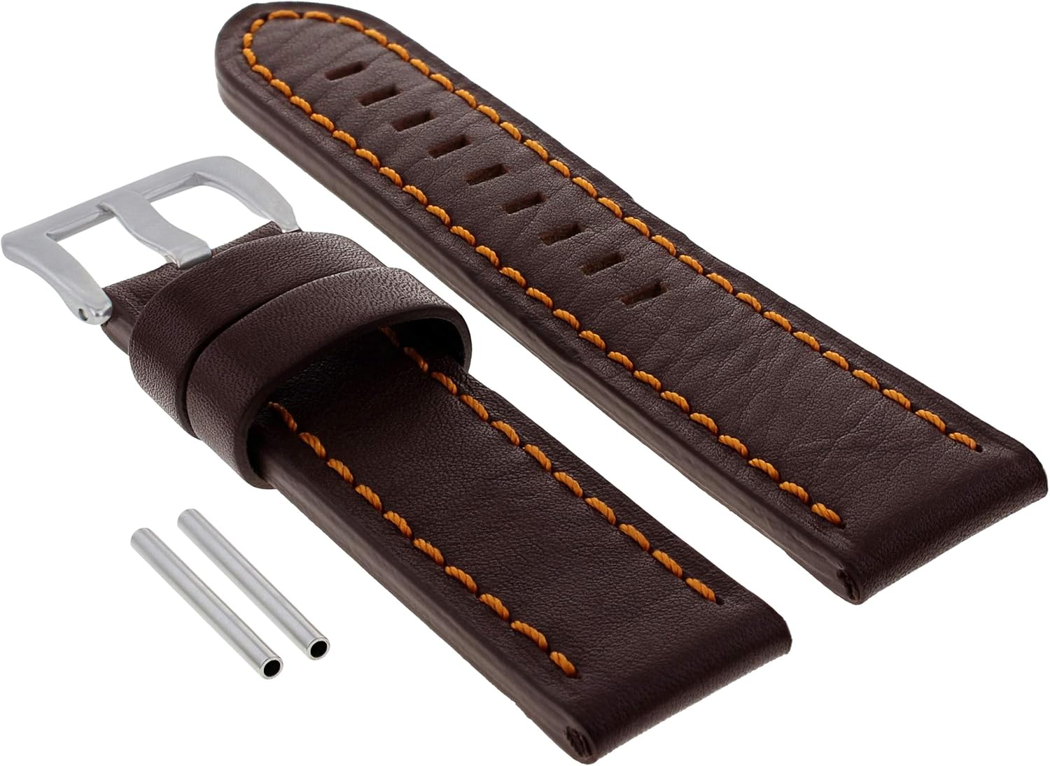 Pam - Correa de Piel para Reloj PANERAI D/Brown (Punto ...