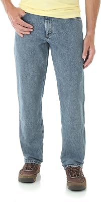 , jeans da uomo Jean, dall’aspetto consumato e la vestibilità comoda Grey Indigo 50W/32L