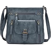 KL928 Crossbody Bags for Women, Multi Pocket Shoulder Bags, Medium PU Leather Cross Body Purses