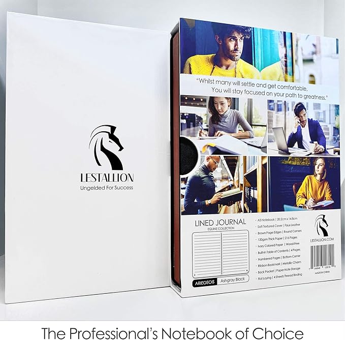 Amazon Com Lestallion Soft Cover Dotted Leather Notebook A5
