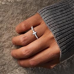 STORYJEWELLERY Sterling Silver Rings, Cross Rings