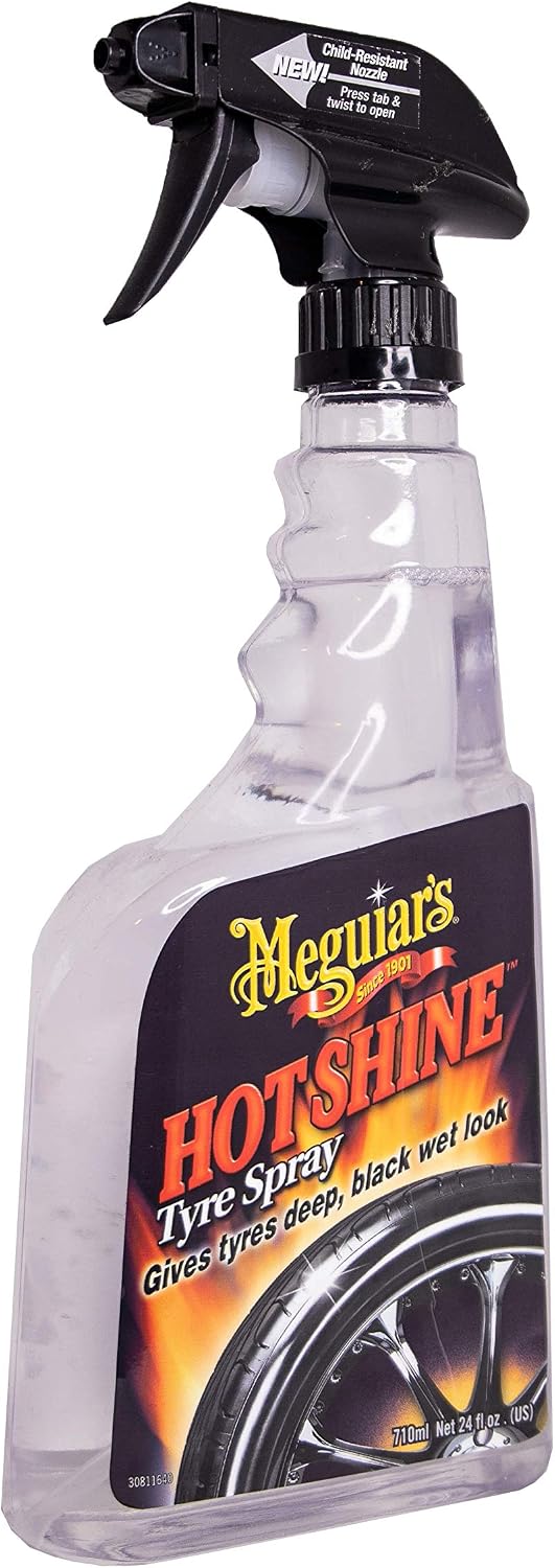 Meguiar's G12024EU Hot Shine Tire Spray Tire Dressing 710ml, 710 ml (Pack of 1)