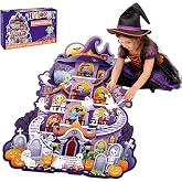Halloween Decorations Floor Puzzle for Kids, 50-Piece Halloween Shaped Jigsaw Puzzle for Ages 3-8, Large Kids Puzzle for Party Decorations, Gifts, and Classroom Activities