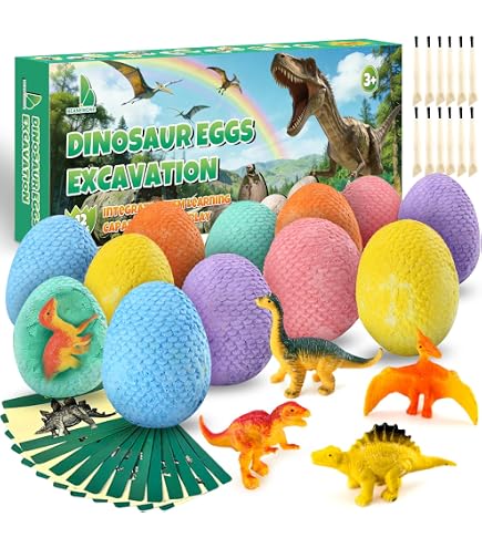 Juego De 6 Huevos De Dinosaurio Mágicos Que Eclosionan En Agua - Crece Dinosaurios Sorpresa, Regalo Educativo Para Niños 3-8 Años