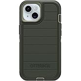 OtterBox iPhone 15, iPhone 14, & iPhone 13 (Only) - Defender Series Case - Lichen The Trek (Green) - Case Only - Rugged & Durable - with Port Protection - Microbial Defense Protection