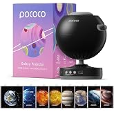 POCOCO Galaxy Star Projector + Immersive Planet Series Discs | 10 Discs Total, Rechargeable, 1W Soft Light, 2 Megapixel Lens, 5K Discs, Realistic Galaxy