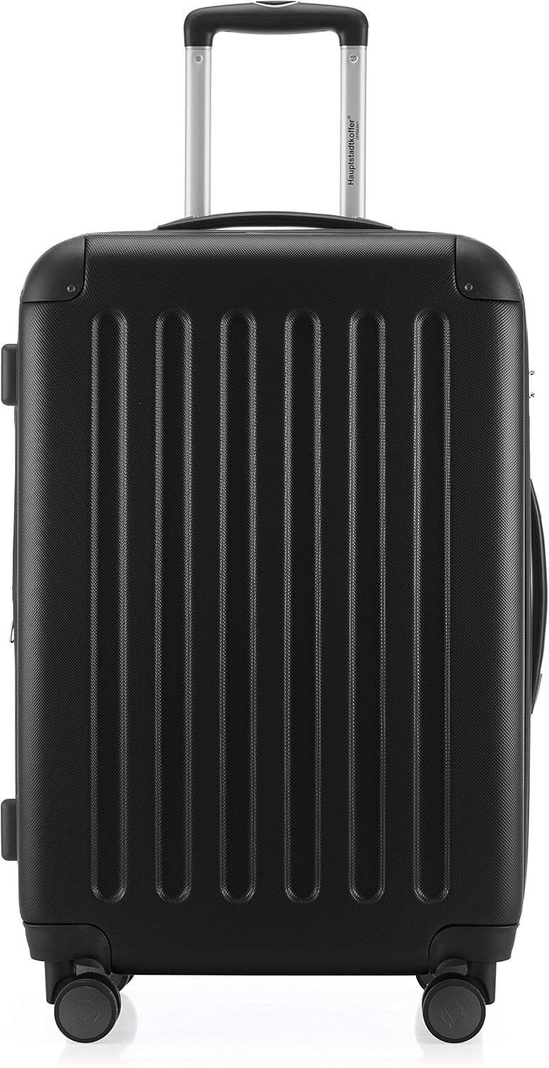HAUPTSTADTKOFFER - Spree - Luggage Suitcase Hardside Spinner Trolley Expandable 65 cm TSA, Black, 65 cm (M) - Image 4