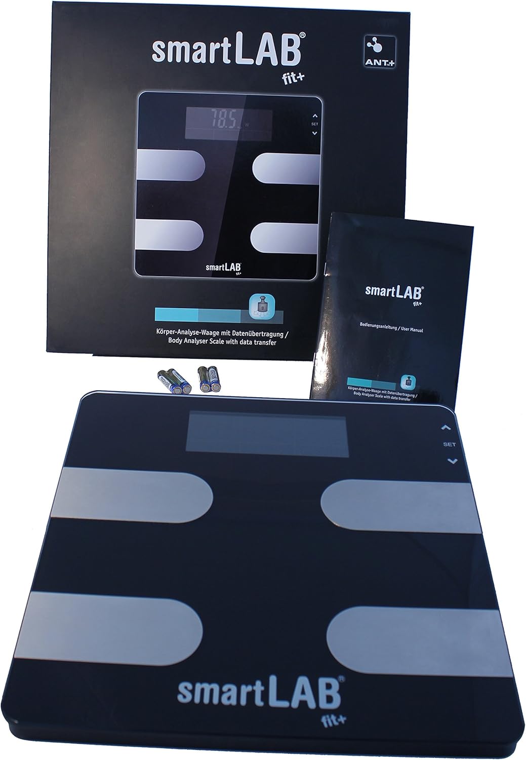 Amazon Com Smartlab Fit Body Analyser Scale With Ant Wireless Data Transfer Works With Garmin Sport Watches And Computers Now With 6 Months Fitmefit Premium Account For Free Health Personal Care