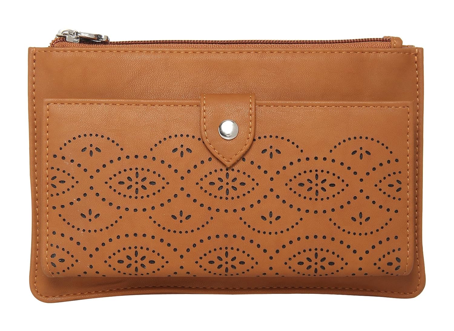 butterflies women's clutch (tan) (bns 2401tn)