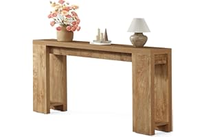 Little Tree 70.9-Inch Long Console Table, Narrow Sofa Table Behind The Couch, Farmhouse Console Table for Living Room, Entryway, Hallway