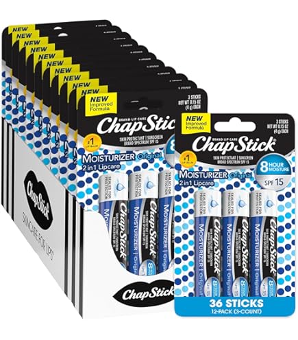 Amazon.com: ChapStick Classic Medicated 3-Packs (12 Sets/36 Tubes