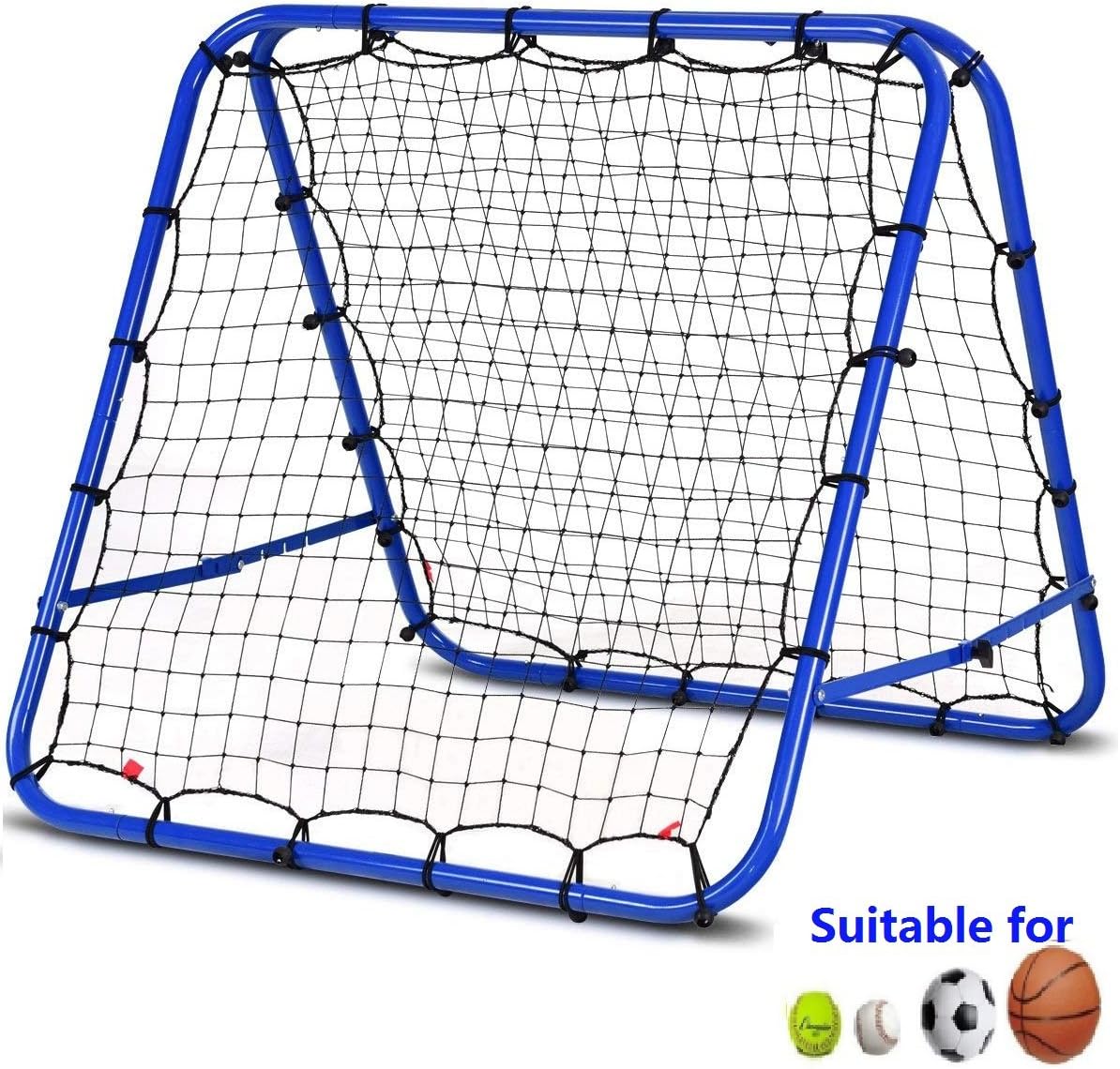 GYMAX Football Training Net Pro Rebounder Net Soccer Kickback Target