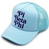 Sorority Shop Pi Beta Phi Baseball Cap - Mesh Trucker-Style Hat, Padded Front Panel and Snap Closure, Pi Beta Phi Gifts for Women Blue