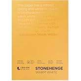 Stonehenge 100% Cotton Medium Weight Pad, Warm White, 5 x 7 inches, 250gsm, 15 Sheets for Dry Media