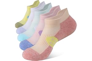 BUDERMMY Ankle Compression Socks for Women Running Athletic Socks Low Cut with Arch Support 5 Pairs