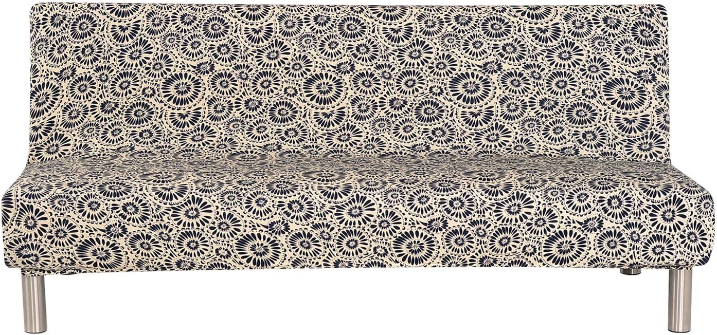 MEOKEY Armless Sofa Cover Stretch Sofa Bed Slipcover Protector Couch Sofa Cover Furniture Covers, Pattern C