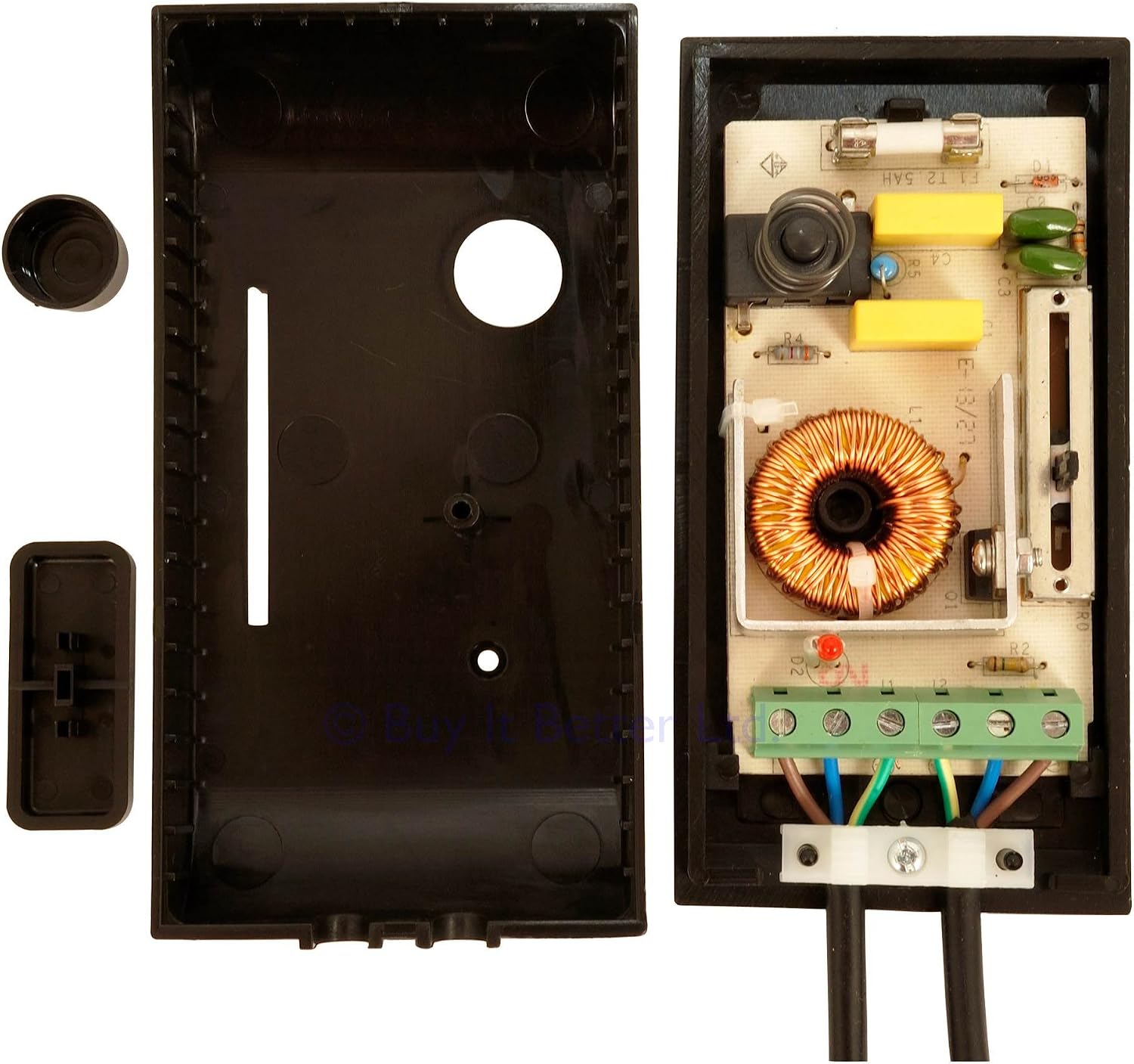 Foot Dimmer with on/off Switch and Night Location LED Black 60-300 Watts - Image 3
