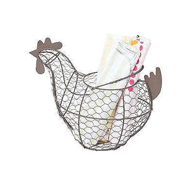 Buy Tag Farmhouse Rustic Vintage Chicken Wire Basket With Handle For Eggs Or Fruit For Kitchen Living Room Home Decor Storage Collecting Brown Online In Indonesia B014i20axc