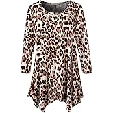 LARACE Plus Size Tops for Women 3/4 Sleeve Shirts Tunic Tops Loose Fit Basic Lady Clothes