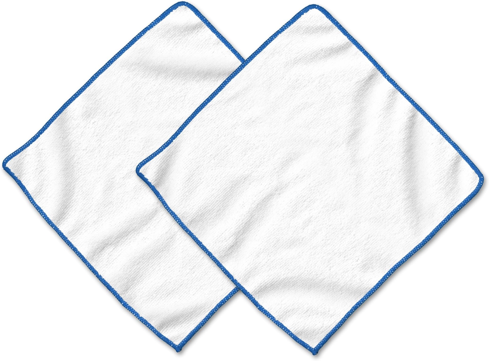 Cleaning cloth MOBiLE CLOTH Classic, 2 pieces multipack (dark-blue seam), approx. 25x25 cm, micromaterial cloth for smartphones, tablets, (sun)glasses, lenses, e-book readers and computer monitors