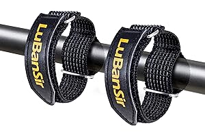 LuBanSir Shovel Mount for Roof Rack, 12 Inches Adjustable Hook and Loop Mount Holder Straps for Cars Trucks Tractors Trailers (4 Pack)