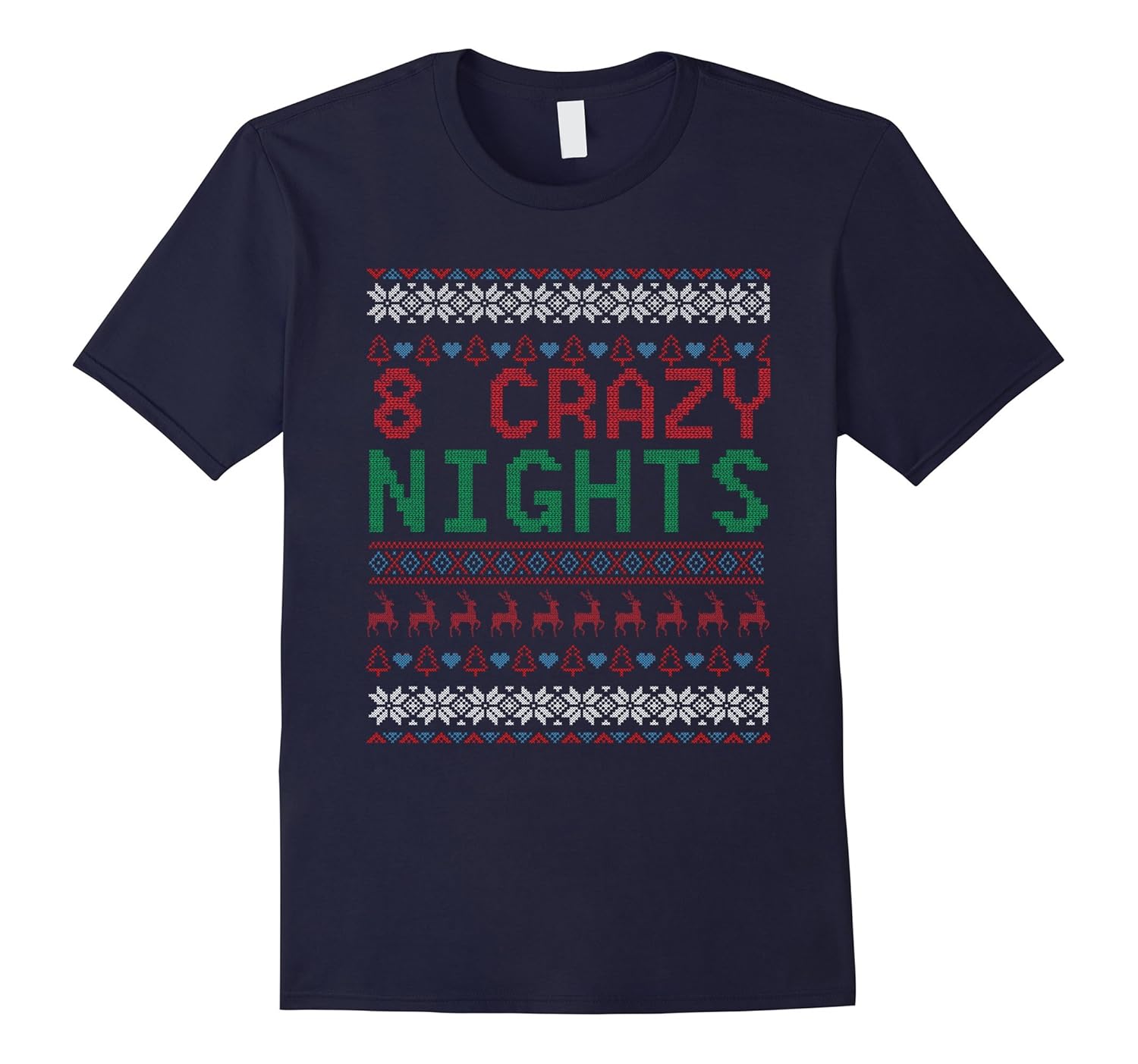 Eight Crazy Nights - Ugly Sweater T-shirt for Chanukah-ANZ