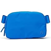 Pander Two Way Zipper Fanny Pack Nylon Everywhere Belt Bag for Women, Water Repellent Waist Packs, Crossbody Bags with Adjustable Strap (Capri Blue).