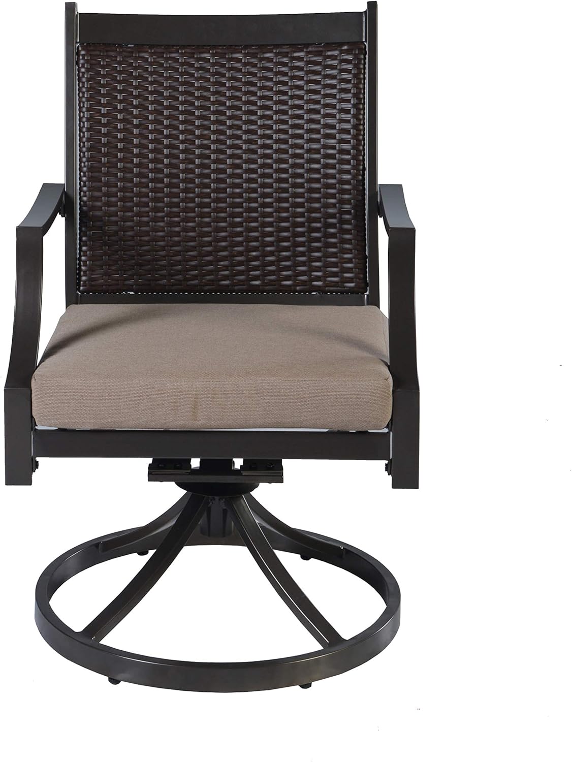 bluegrass living fire pit table on Amazon Com Pebble Lane Living 7 Piece Fire Pit Patio Set 42 Round Natural Slate Top Fire Pit Lava Rocks 6 Cushioned Swivel Rocking Wicker Armchairs Easy Startup Powder Coated Aluminum All