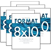 MCS Format Picture Frame, 8x10, Black, 6-Pack | Format Collection Picture Frame For Photos &amp; Art Prints, Hangs Vertical Or Horizontal, 8x10 Inch, Black Finish, 6-Pack