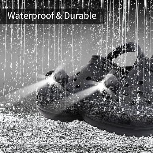 Vergissm Rechargeable Headlights for Croc, PCs Small LED Lights