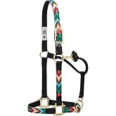 Weaver Equine Nylon Horse Halter, Patterned Webbing, Adjustable Chin &amp; Throat Snap Halters for Horses, Equine Tack,Average Size, Chevron