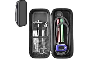ALKOO Stethoscope Case Compatible with 3M Littmann Classic III Monitoring/Lightweight II S.E/Cardiology IV Diagnostic/MDF Acoustica Stethoscopes- Black Flower