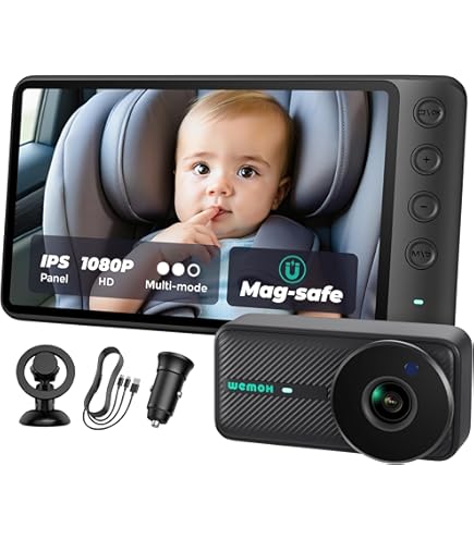 Bonoch Baby Car Caera - 5'' 2K Car Seat Caera For Baby Rear Facing, Easy Setup Backseat Caera