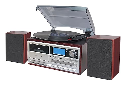 TechPlay ODC128BT 3-Speed Turntable with Cassette Player/Recorder