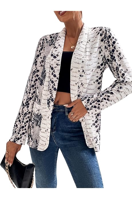 snakeskin print jacket womens