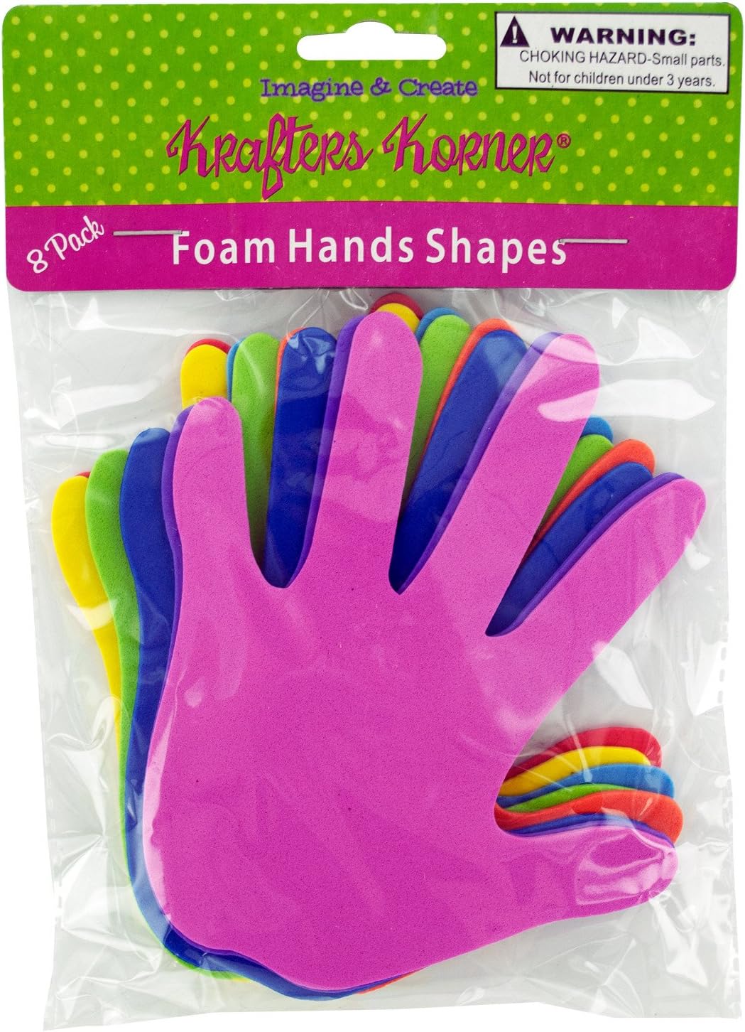 123Wholesale Set of 48 Foam Craft Hands Crafts Foam Shapes