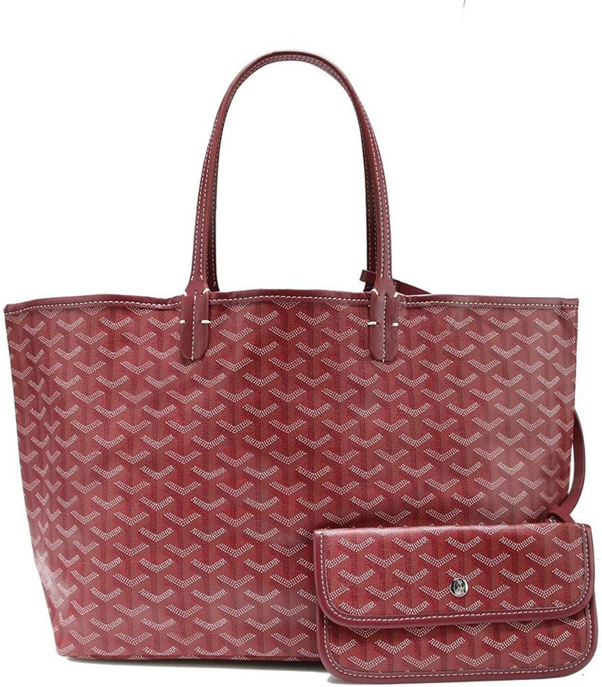 Stylesty Fashion Shopping PU Tote Bag, Designer Shoulder Handbags with Key Ring Red Size: L